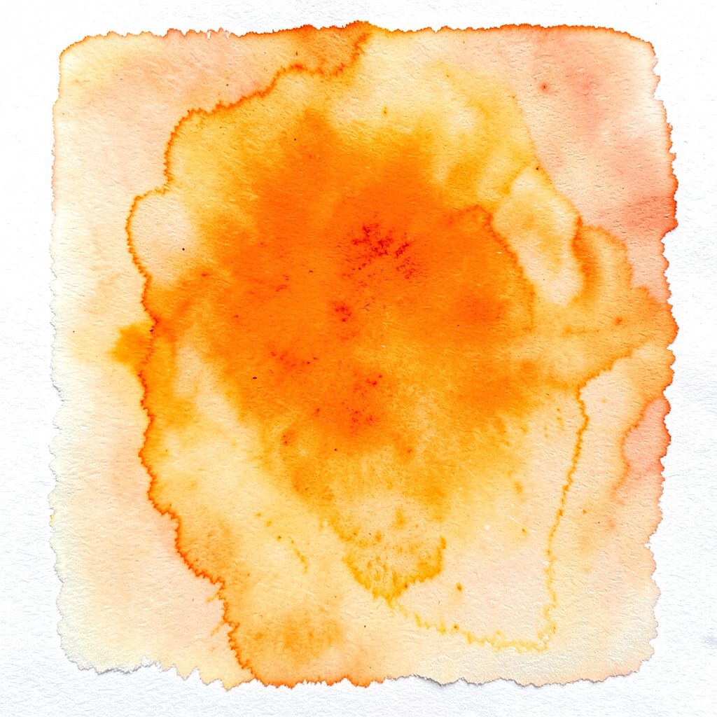 A soft watercolour painting of a Blu-ray disc case and remote on a coffee table, warm lamplight, cozy home-theater feel in browns and golds.